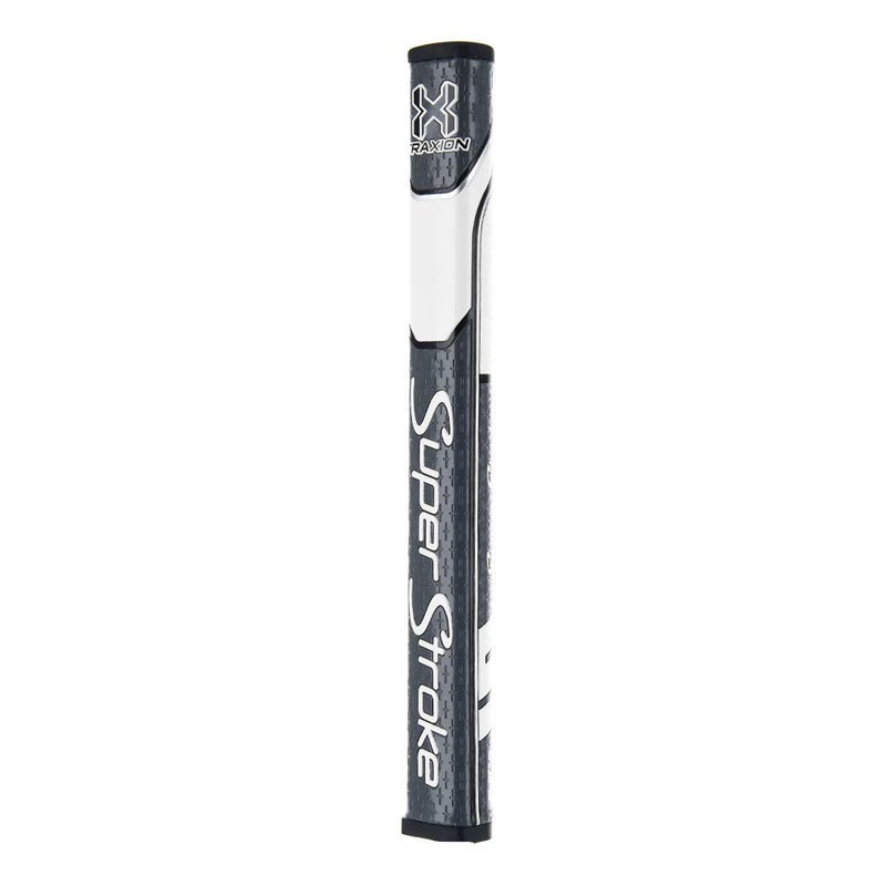 Super Stroke SuperStroke Traxion Flatso 1.0 Golf Putter Grip Featuring Our Distinct Pentagonal Wide, Flat Shape with Five Pronounced Edges, Gray/White - Image 2